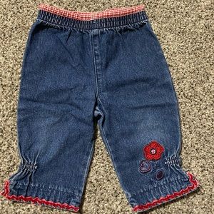 Baby Girl Embroidered Jeans Size 6-9 Months